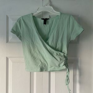 Green crop top forever 21